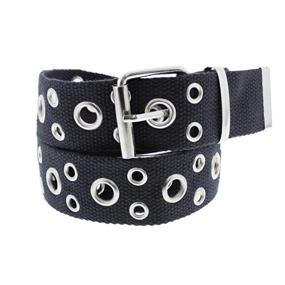 Zac's Alter Ego - Adjustable Black Alternating Eyelet Riem - Multicolours
